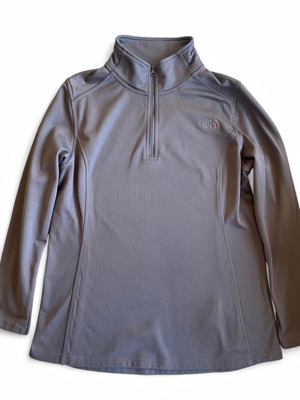 The North Face Women's 1/4-Zip Fleece Pullover Gray | MEDIUM